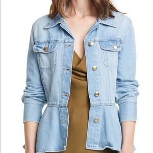 Frame Flounce Hem Denim Jacket